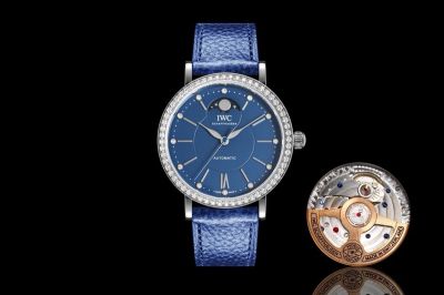 IWC Factory TW-Portofino series IW659601 Silver steel case with White diamonds diameter 37.1mm Watch